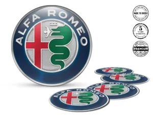 Alfa Romeo Ruota Badges Stile Adesivi Epossidici Top